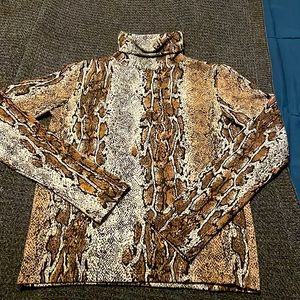 ZARA Snakeskin Turtleneck